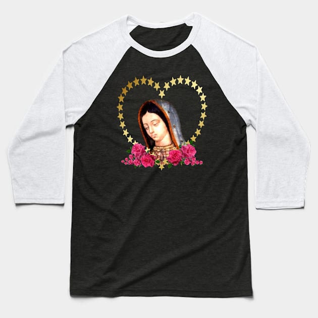 Our Lady of Guadalupe Mexican Virgin Mary Mexico Tilma 2020 Baseball T-Shirt by hispanicworld